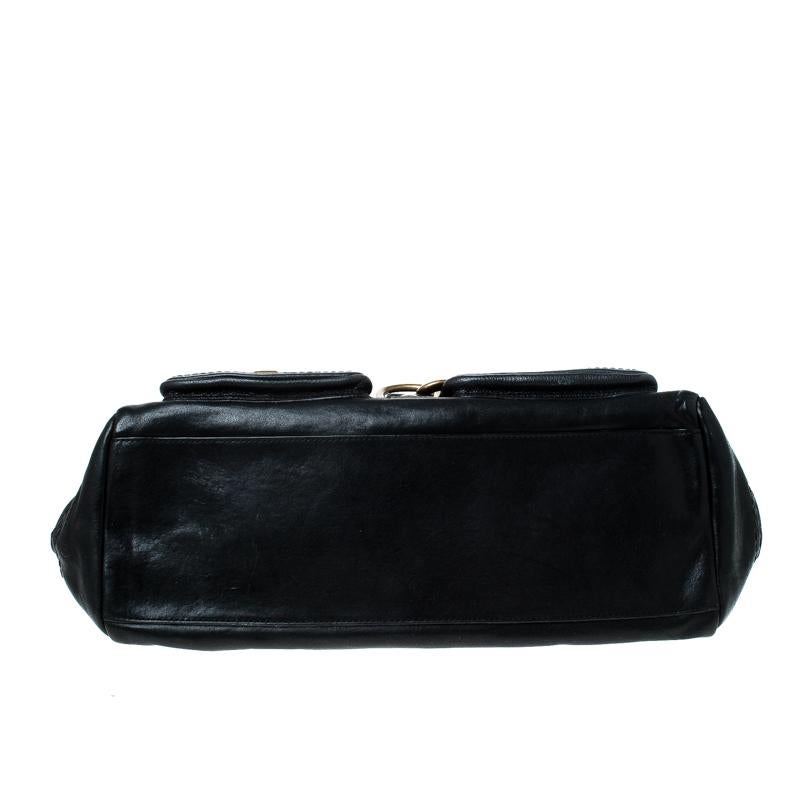 Coach Black Leather Turnlock Double Pocket Legacy Shoulder Bag 8