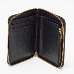 Coach Black Leather Zip Around Purse