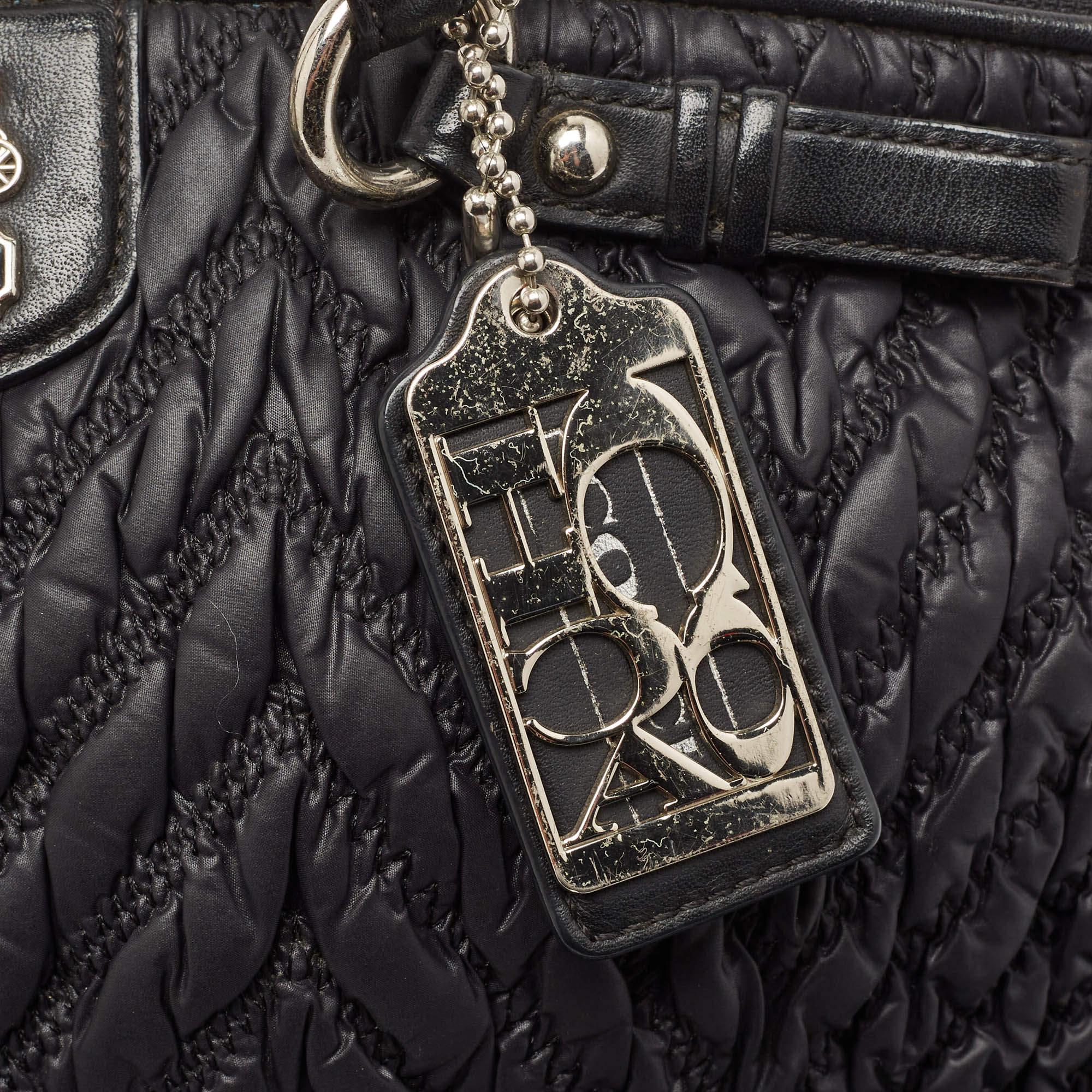 Coach Black Matelasse Nylon 70th Anniversary Madison Satchel 2