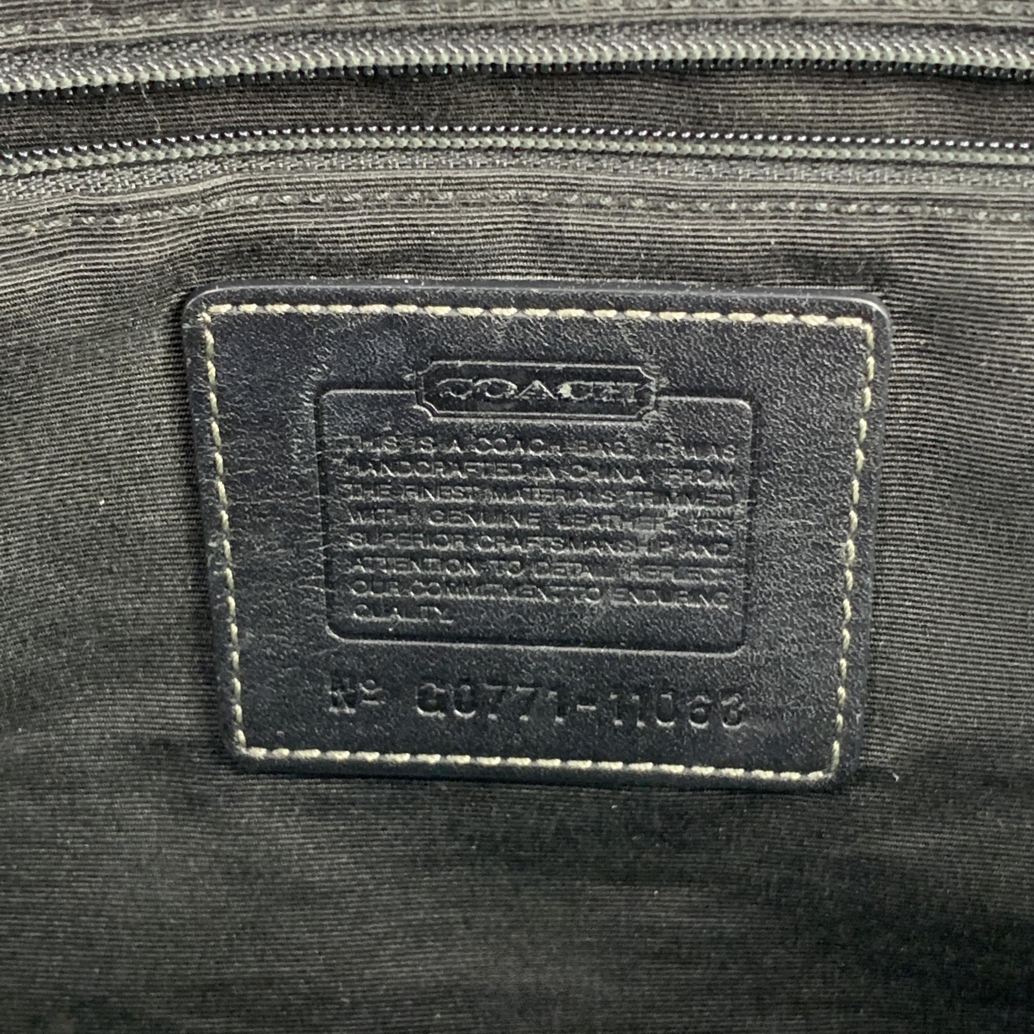 COACH Black Monogram Canvas Top Handles Handbag 4