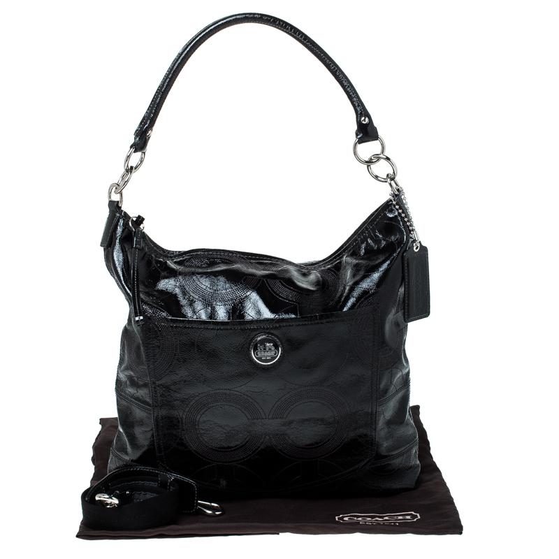 Coach Black Patent Leather Hobo 7
