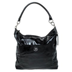 Coach Black Patent Leather Hobo