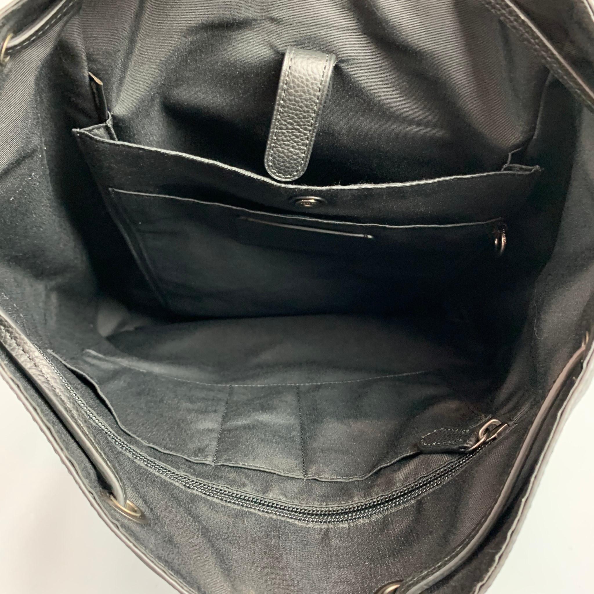 coach backpack black leather