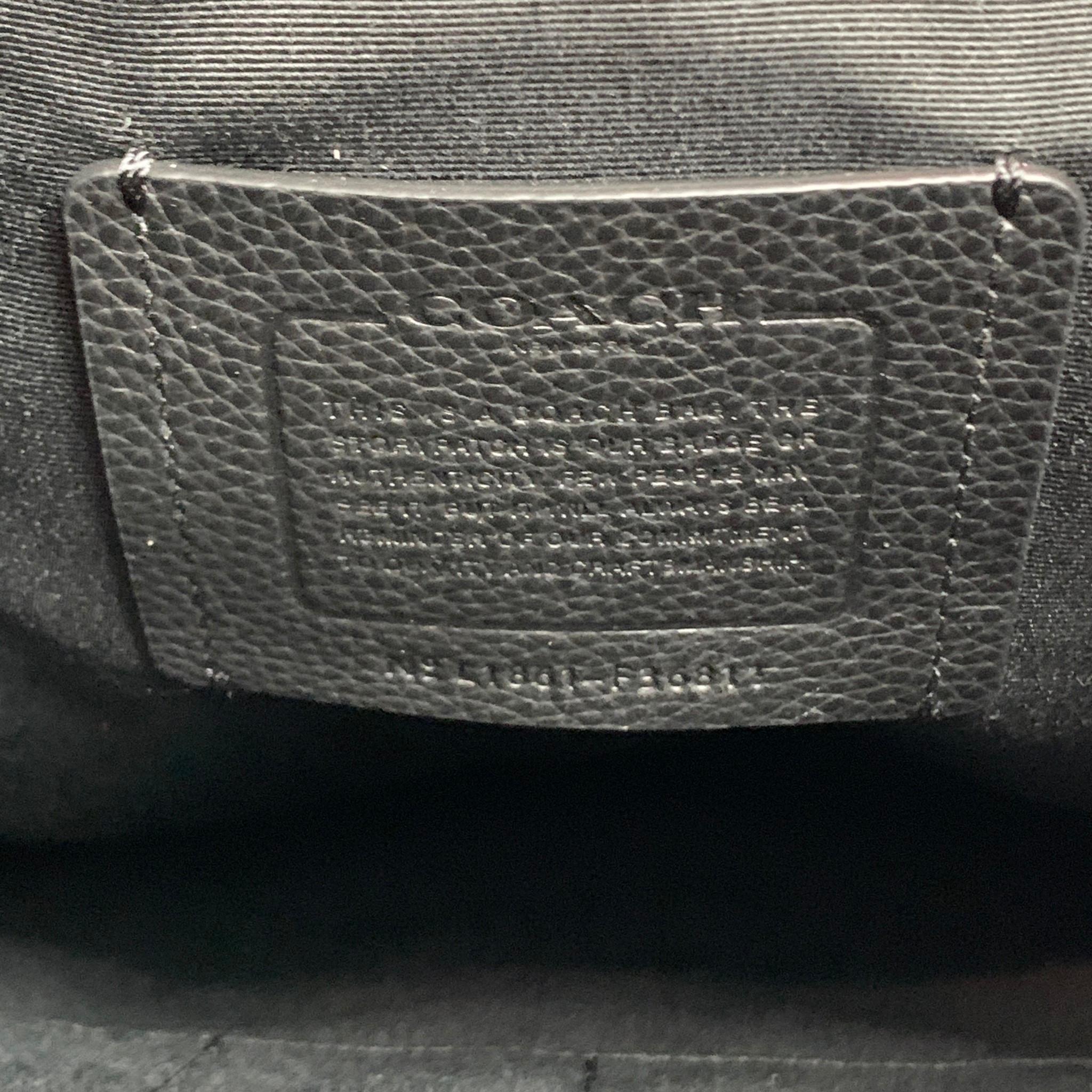 COACH Black Pebble Grain Leather Hudson Backpack In New Condition In San Francisco, CA