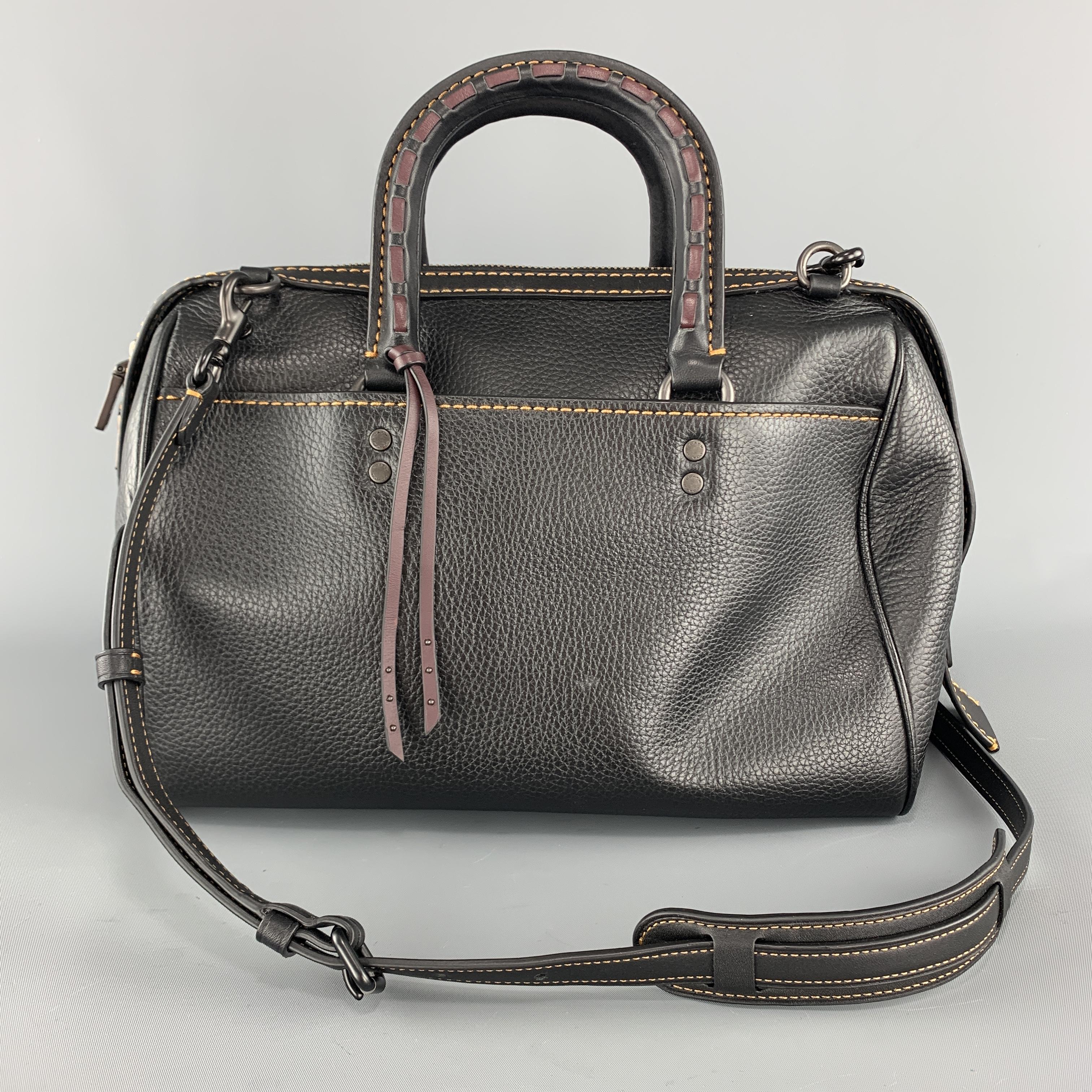 coach black pebbled leather tote