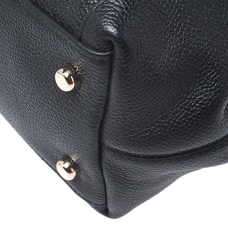 Coach Black Pebbled Leather Edie 31 Shoulder Bag For Sale at 1stDibs