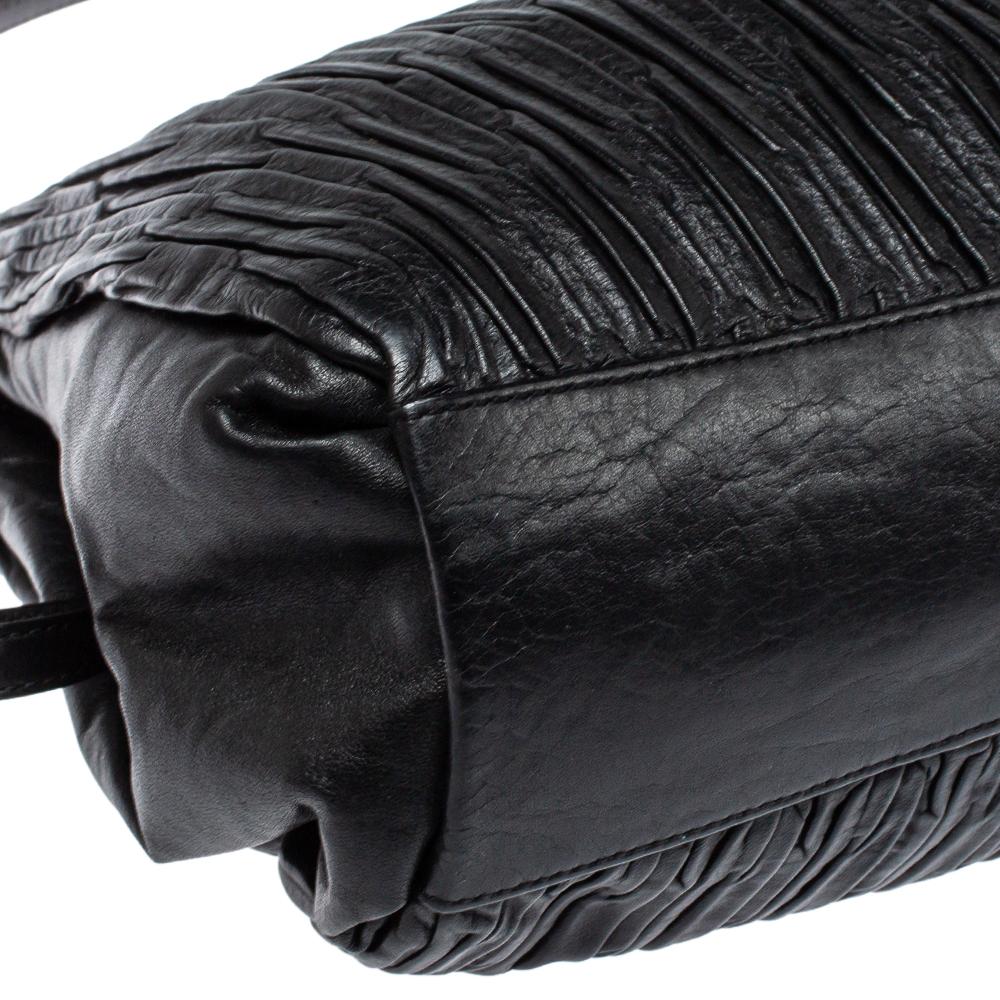 Coach Black Pleated Leather Edie 31 Shoulder Bag 1
