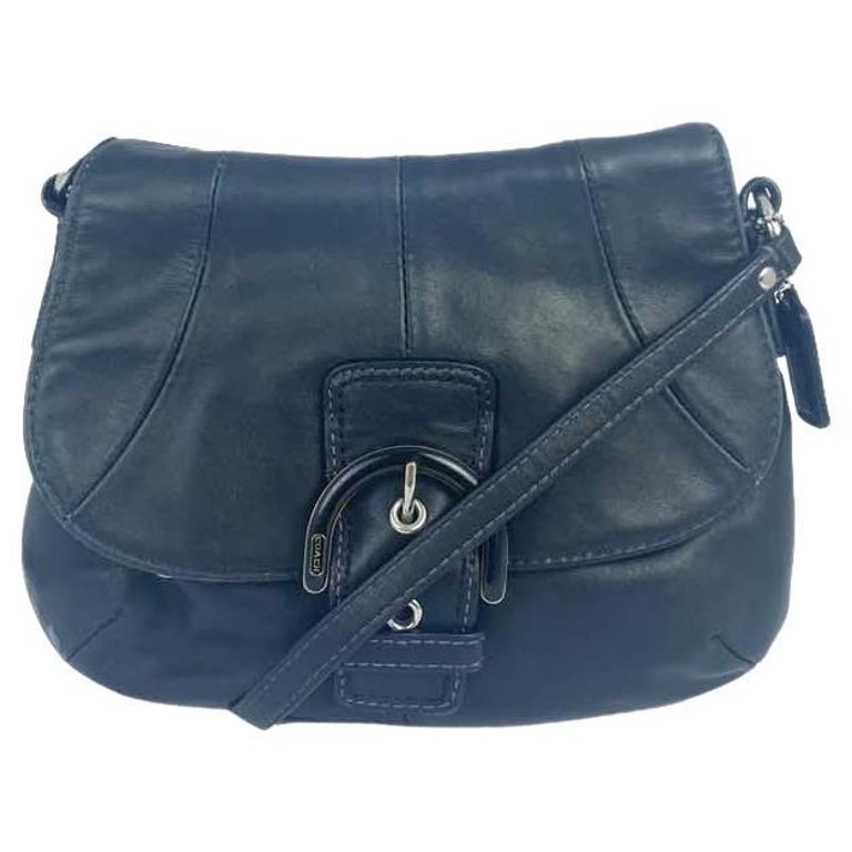 Coach Black Handbag with Buckle Detail For Sale at 1stDibs