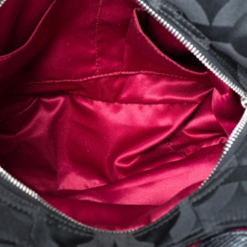 Nero Borsa Madison in tela e pelle nera firmata Coach