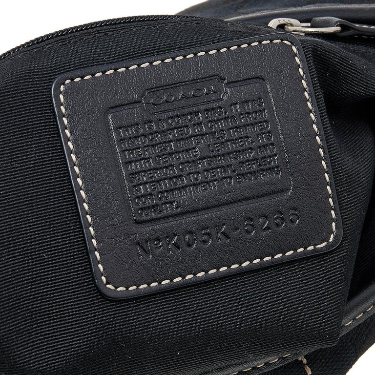 coach a2j-6094 backpack Coach Black Signature Canvas and Leather Soho Hobo at 1stDibs