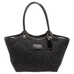 Coach Schwarz Signature Canvas Bleecker Tote