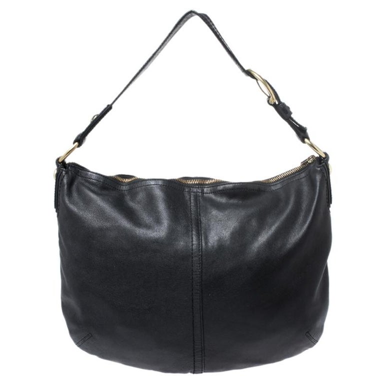 Coach Black Soft Leather Hobo For Sale at 1stDibs | coach black leather ...