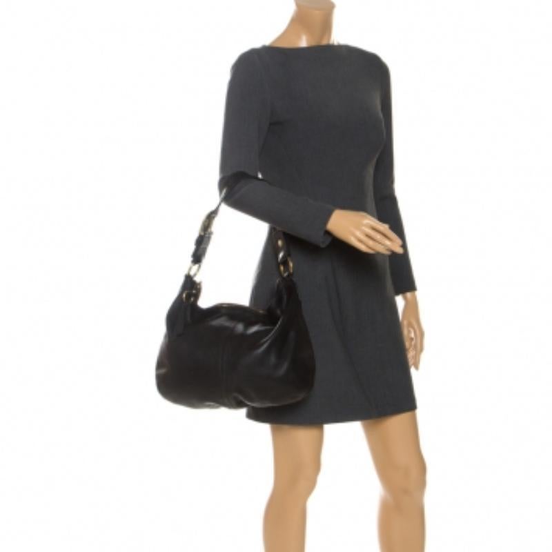 Coach Black Soft Leather Hobo en venta 4