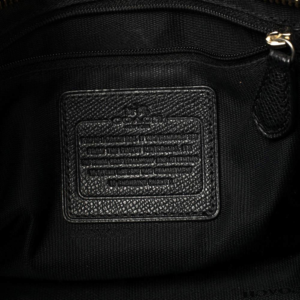 Coach Tote Crosby de piel texturizada negra 3