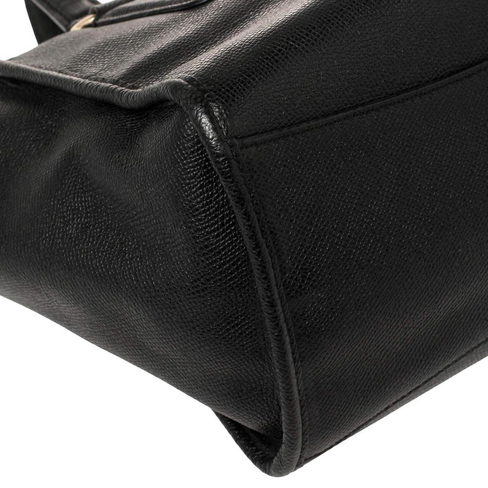 Coach Tote Crosby de piel texturizada negra 4