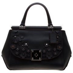 Coach Black Willow Floral Leather Drifter Satchel