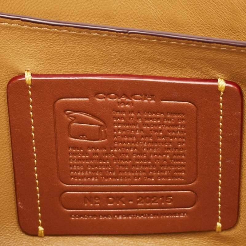 Coach Blue/Brown Leather Dinky Crossbody Bag 4