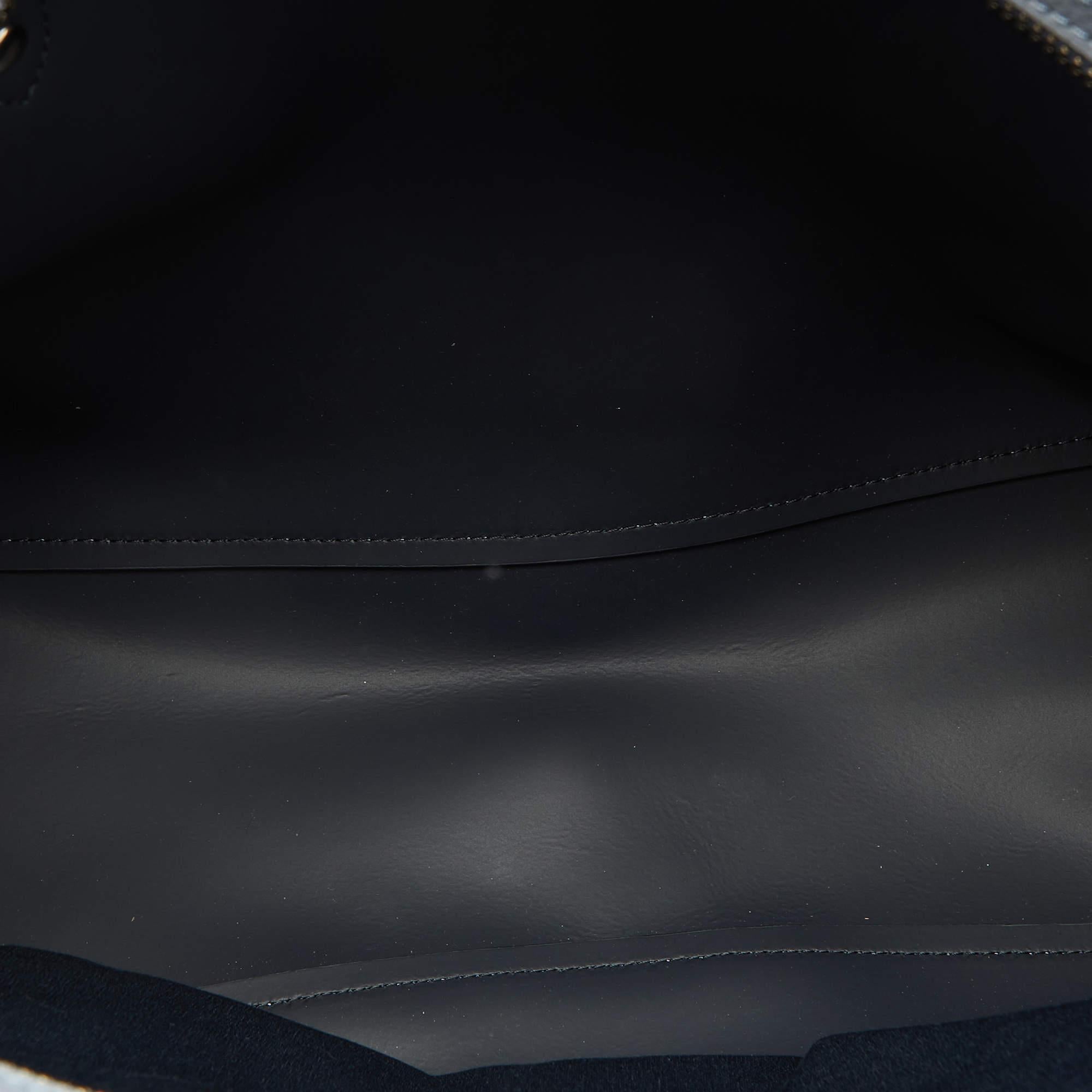 Coach Blue Leather Central Zip Shopper Tote 4