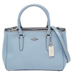 Coach Blue Leather Mini Surrey Carryall Tote