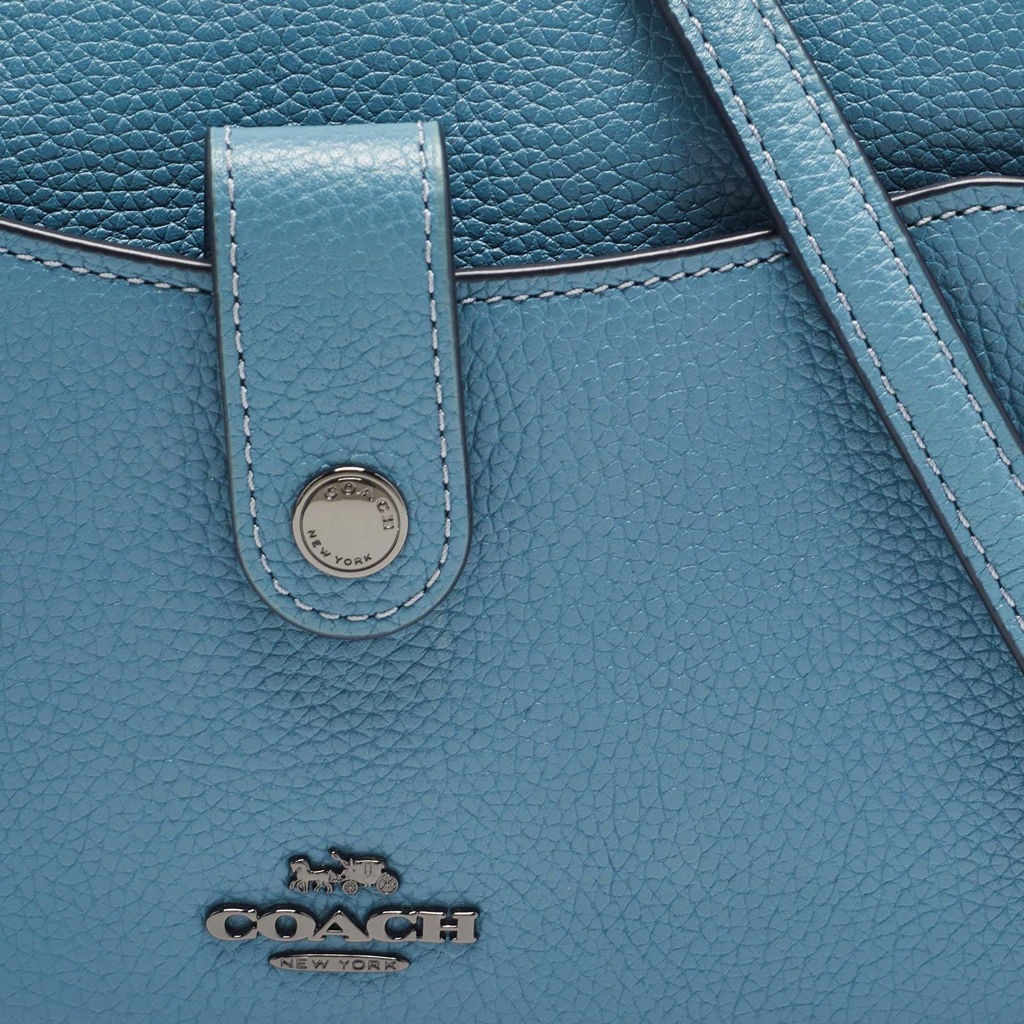 Coach sac à bandoulière Pop Up Noa en cuir bleu Pour femmes en vente