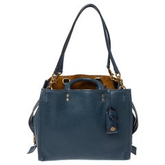 Coach Blue Leather Rogue Tote
