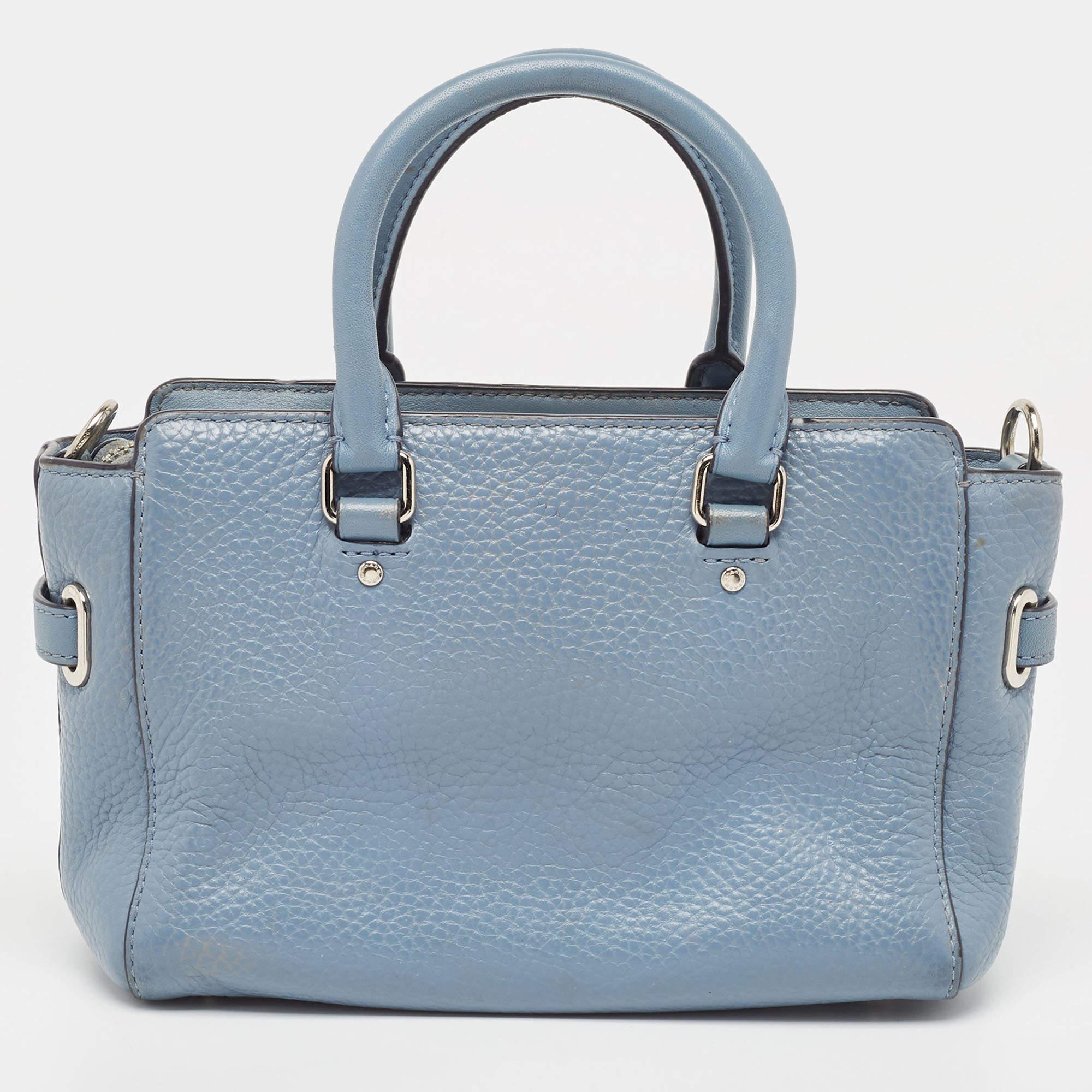 Coach Blue Leather Swagger 20 Tote In Good Condition In Dubai, Al Qouz 2
