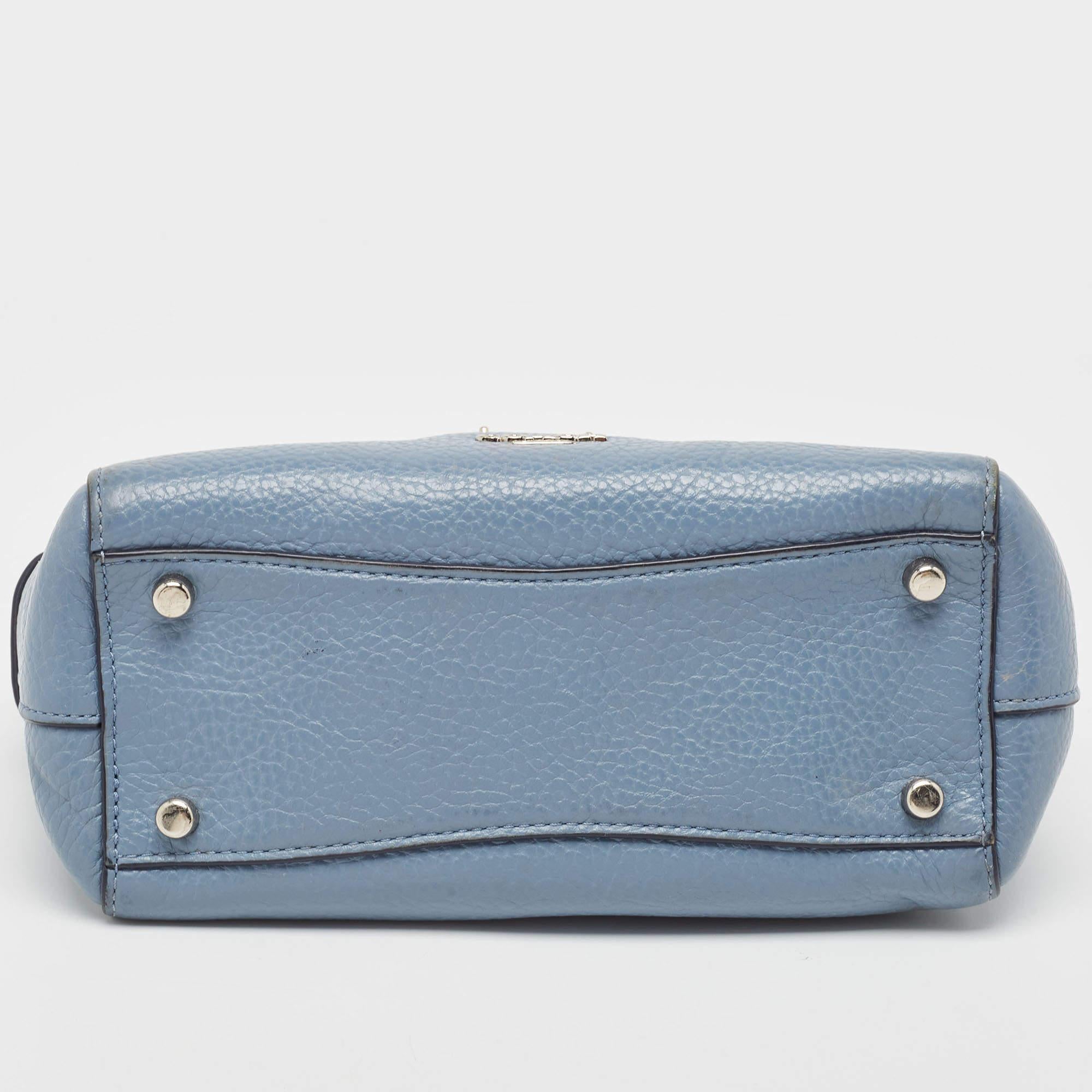 Coach Blue Leather Swagger 20 Tote 4