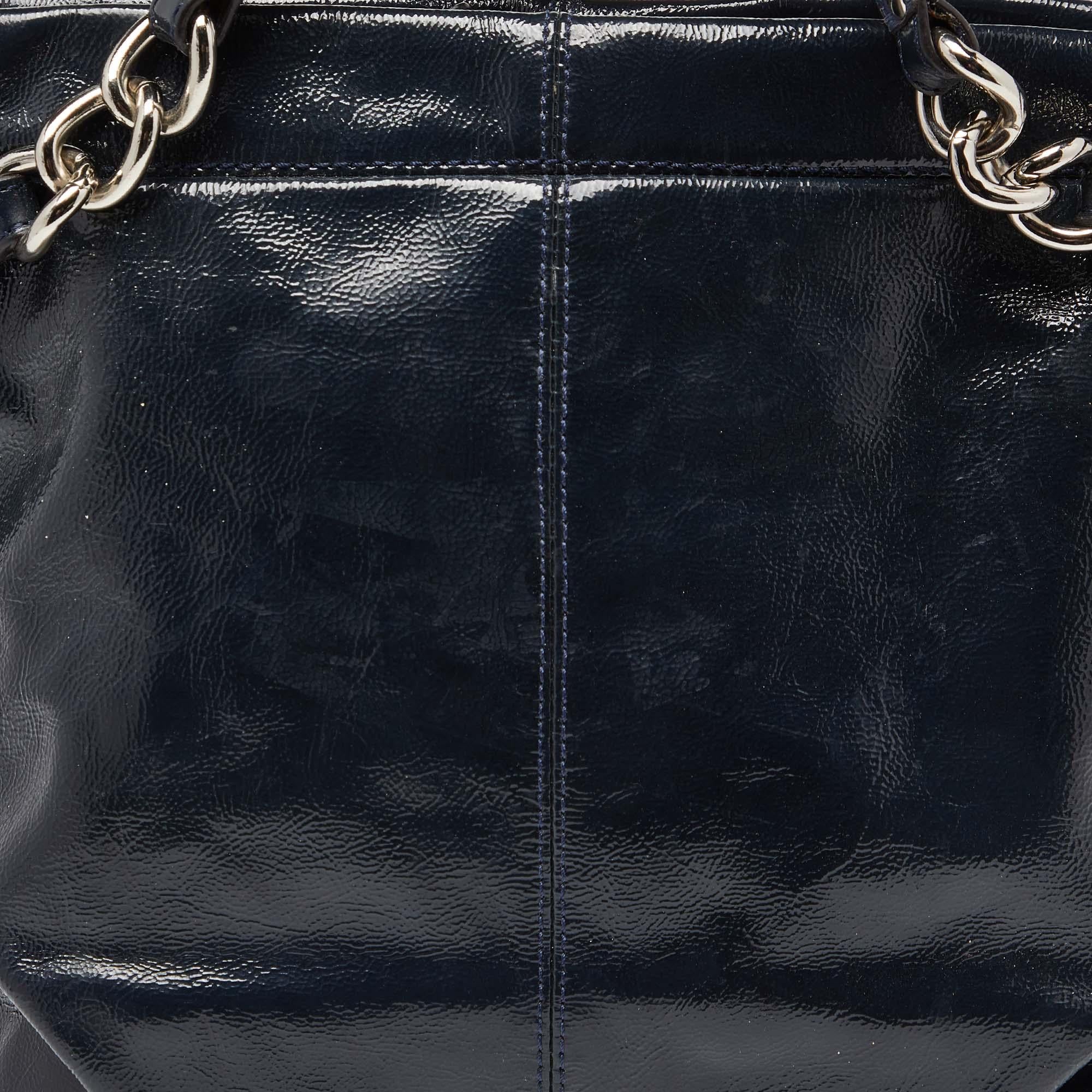 Women's Coach Blue Patent Leather Brooke Hobo For Sale