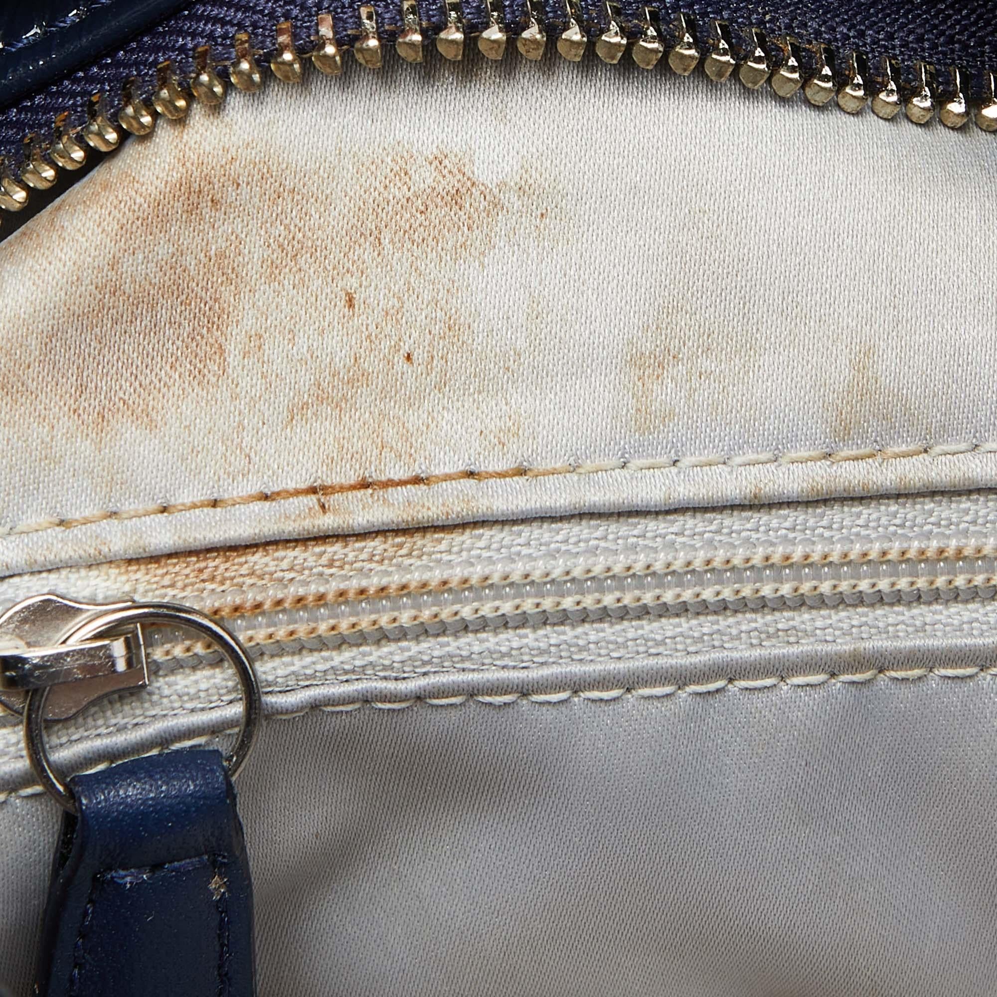Coach Blue Patent Leather Brooke Hobo For Sale 1