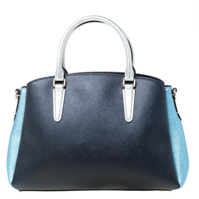 Leather satchel Fauré Le Page Blue in Leather - 34364131