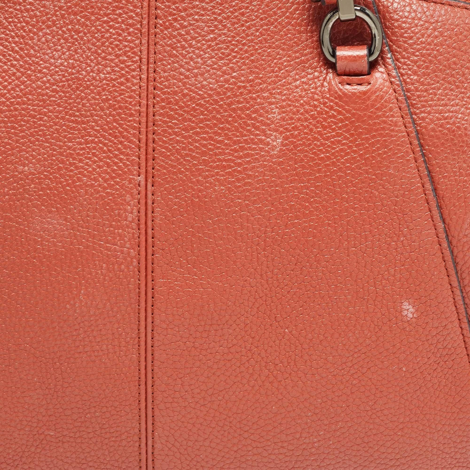 Coach Brick Brown Leather Prairie Satchel For Sale 4