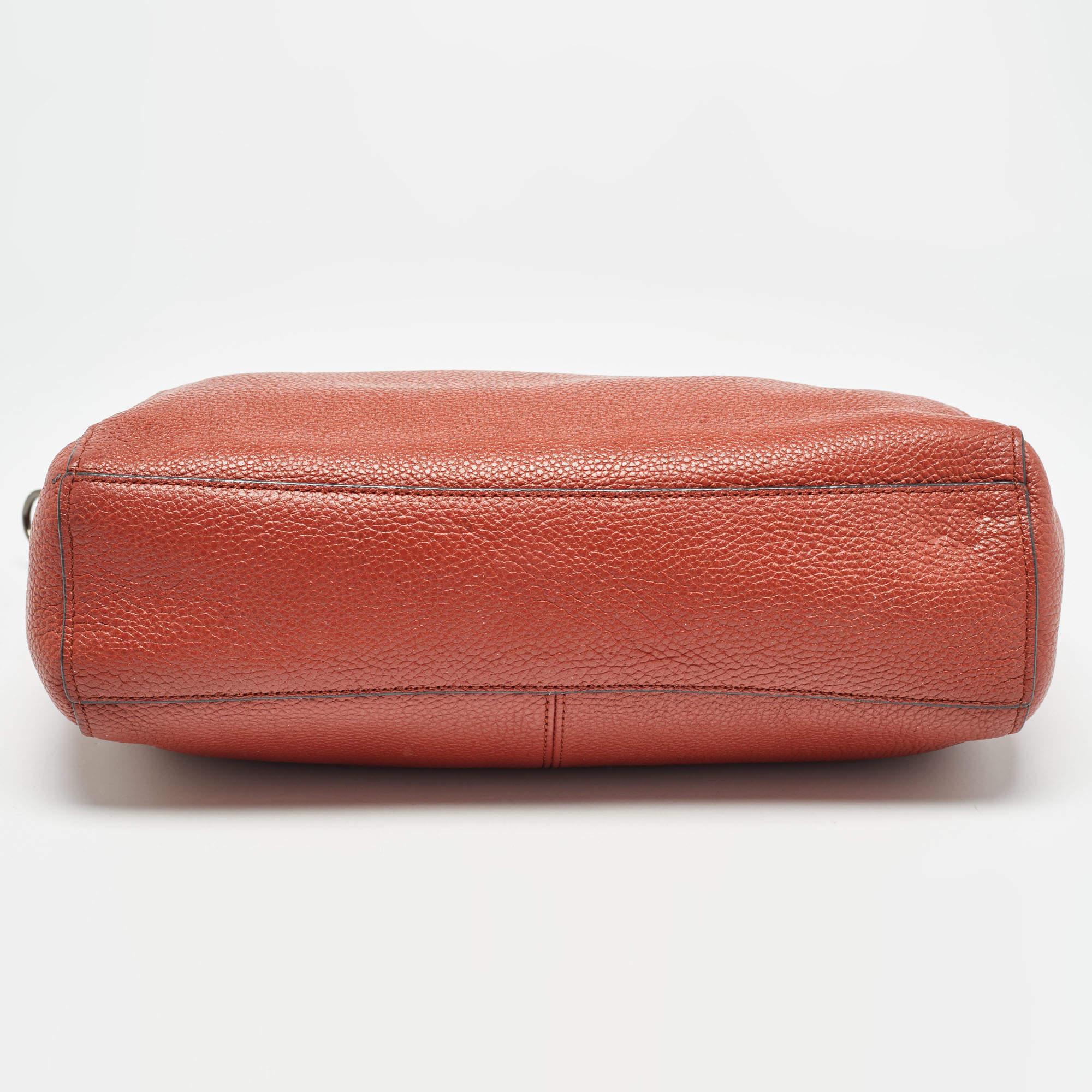 Coach Brick Brown Leather Prairie Satchel For Sale 5