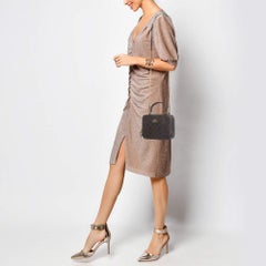 Coach Brown/Black Signature Coated Canvas and Leather Box Top Handle Bag