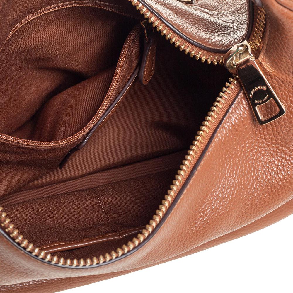 Women's Coach Brown Grained Leather Hobo