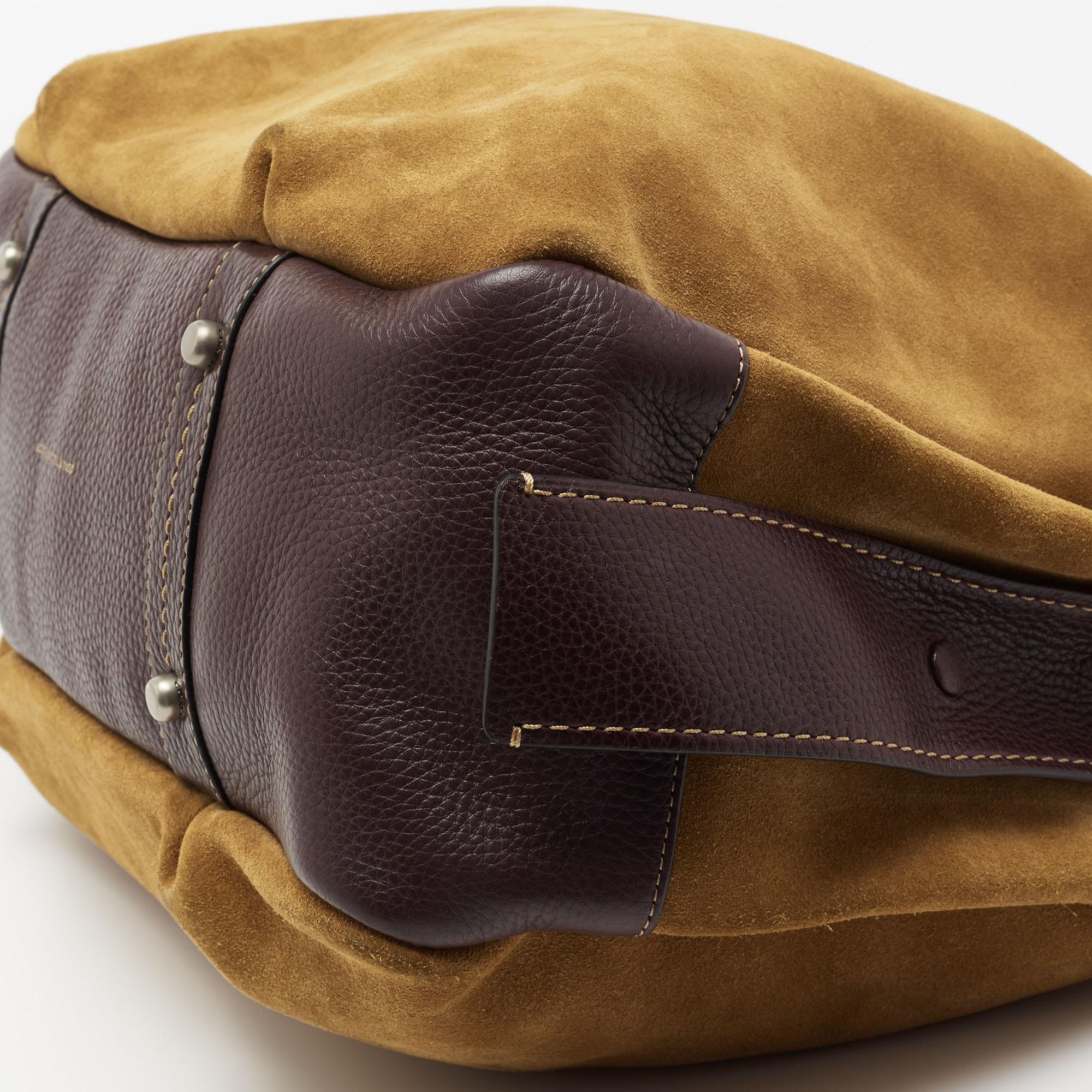 Coach Brown Leather and Suede Bandit Hobo 1