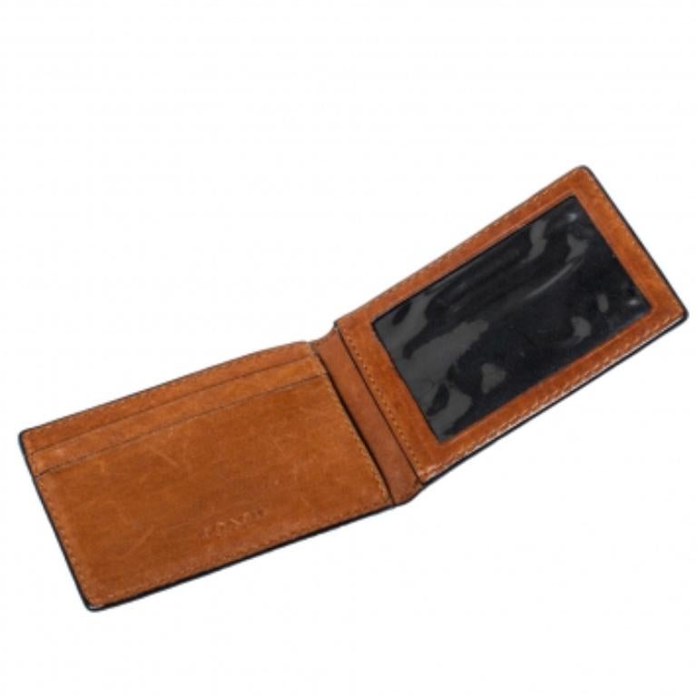 Coach Brown Leather Bifold Card Holder For Sale 1