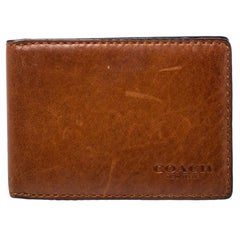 Coach Brown Leather Bifold Card Holder
