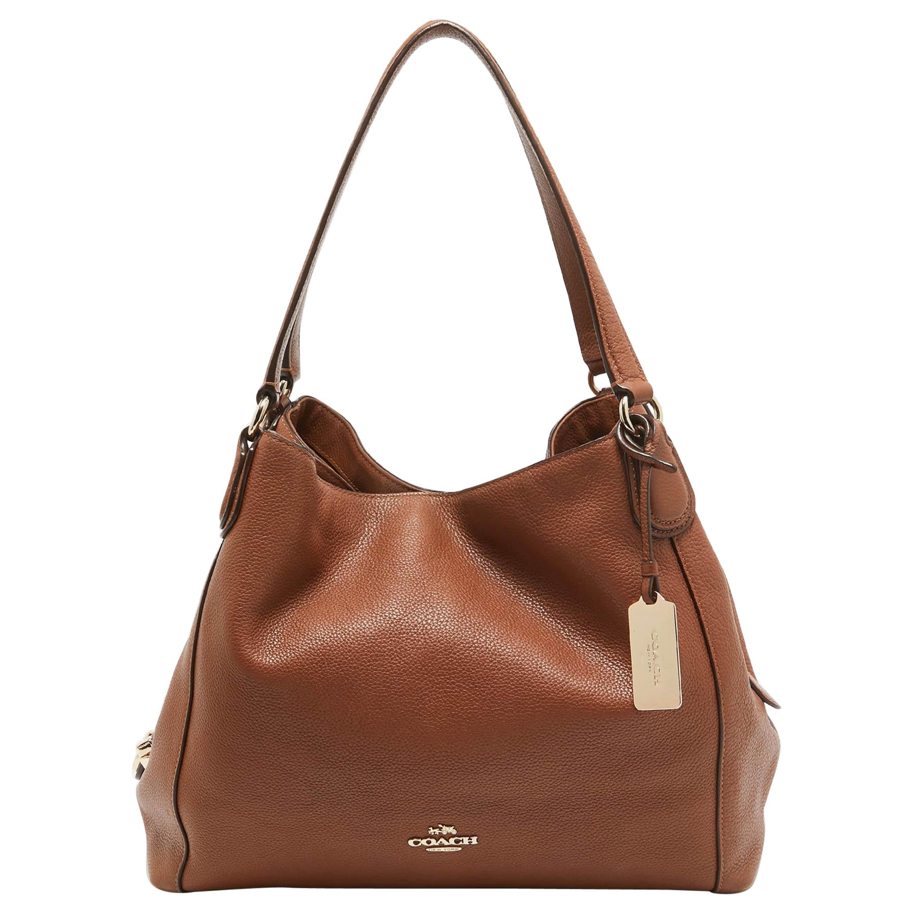 Coach Brown Leather Edie 31 Shoulder Bag