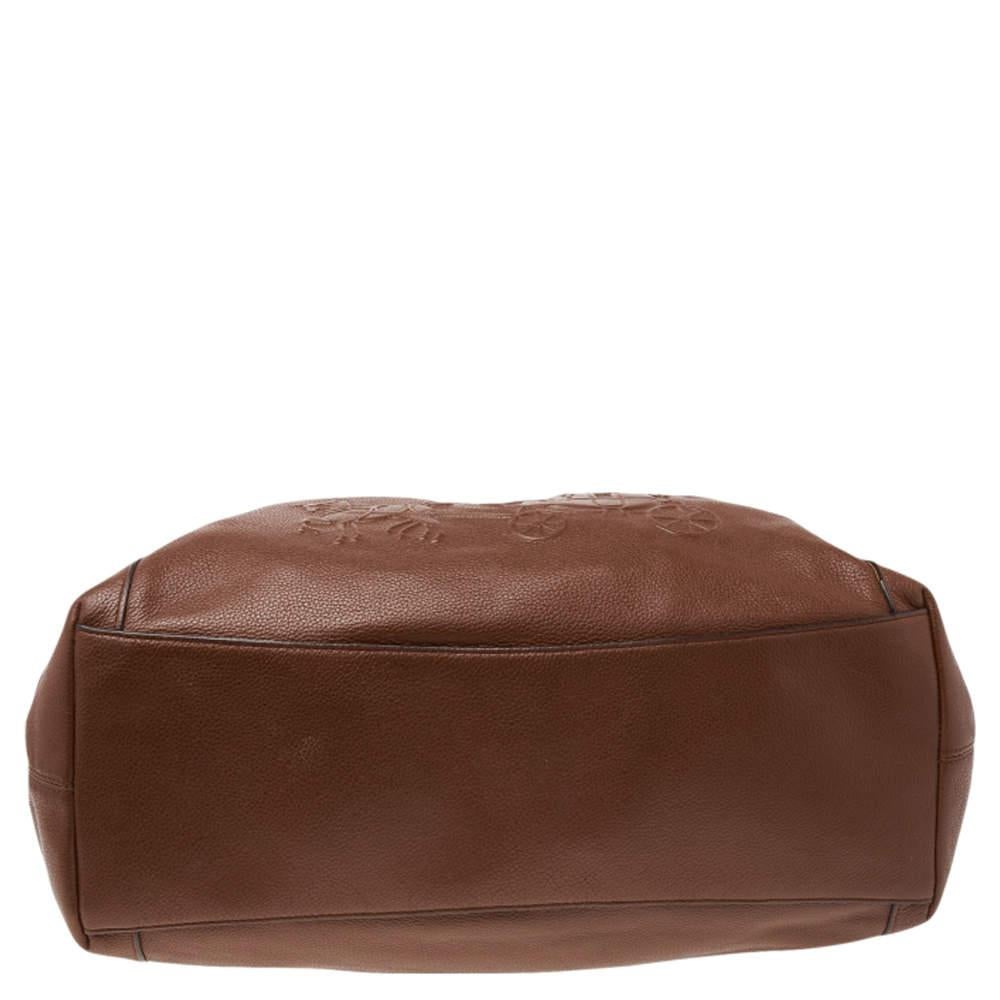 Coach Brown Leather Edie Carriage Shoulder Bag 3