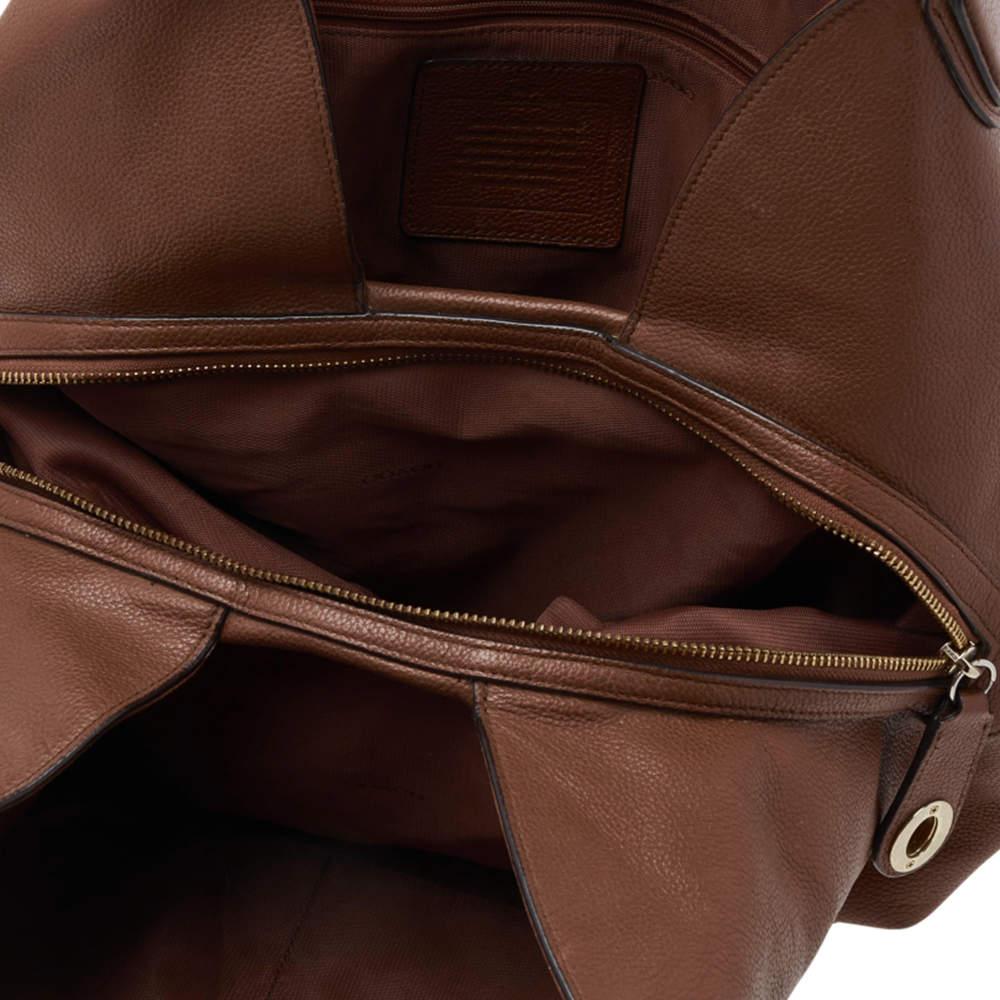Coach Brown Leather Edie Carriage Shoulder Bag 4