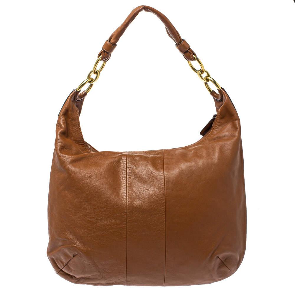 Women's Coach Brown Leather Kristin Hobo