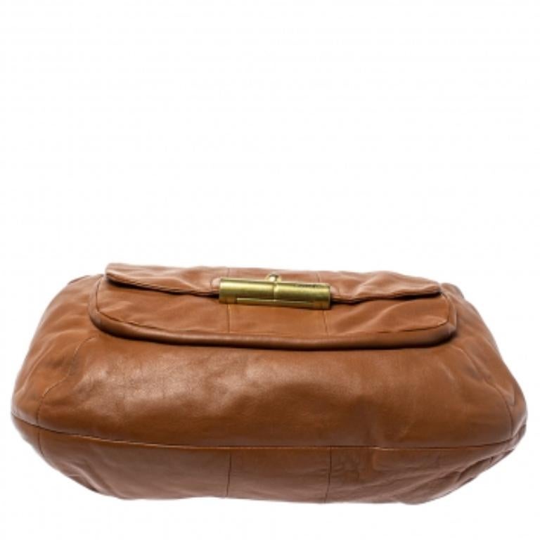 Coach Brown Leather Kristin Hobo For Sale 1