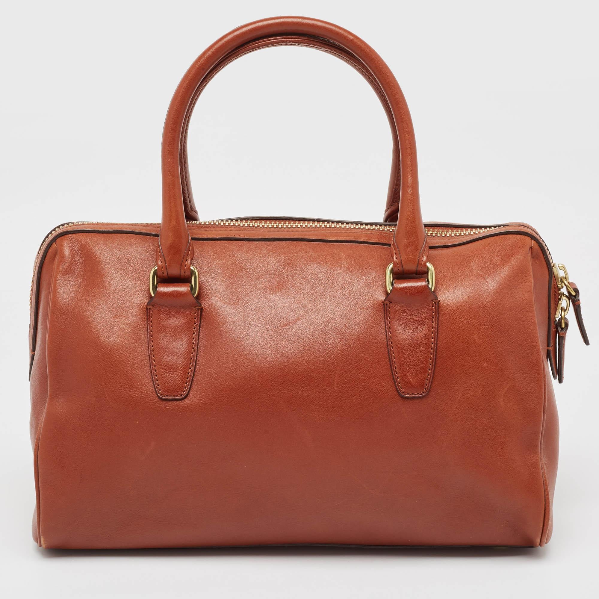 Women's Coach Brown Leather Legacy Haley Satchel