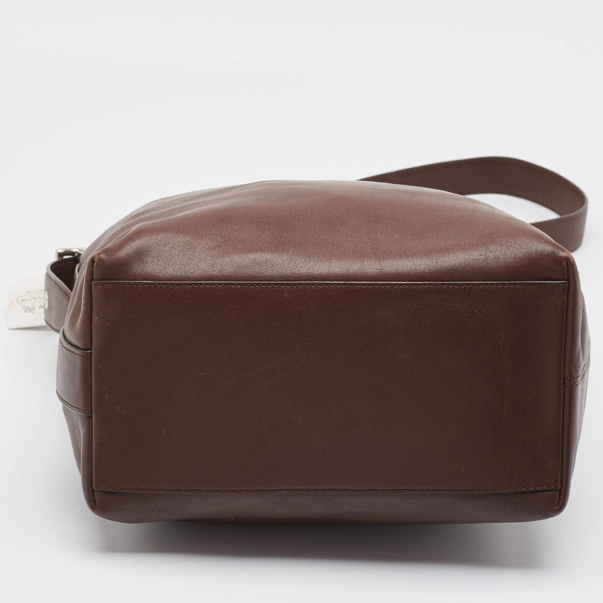 Coach Brown Leather Legacy Tassel Shoulder Bag 4