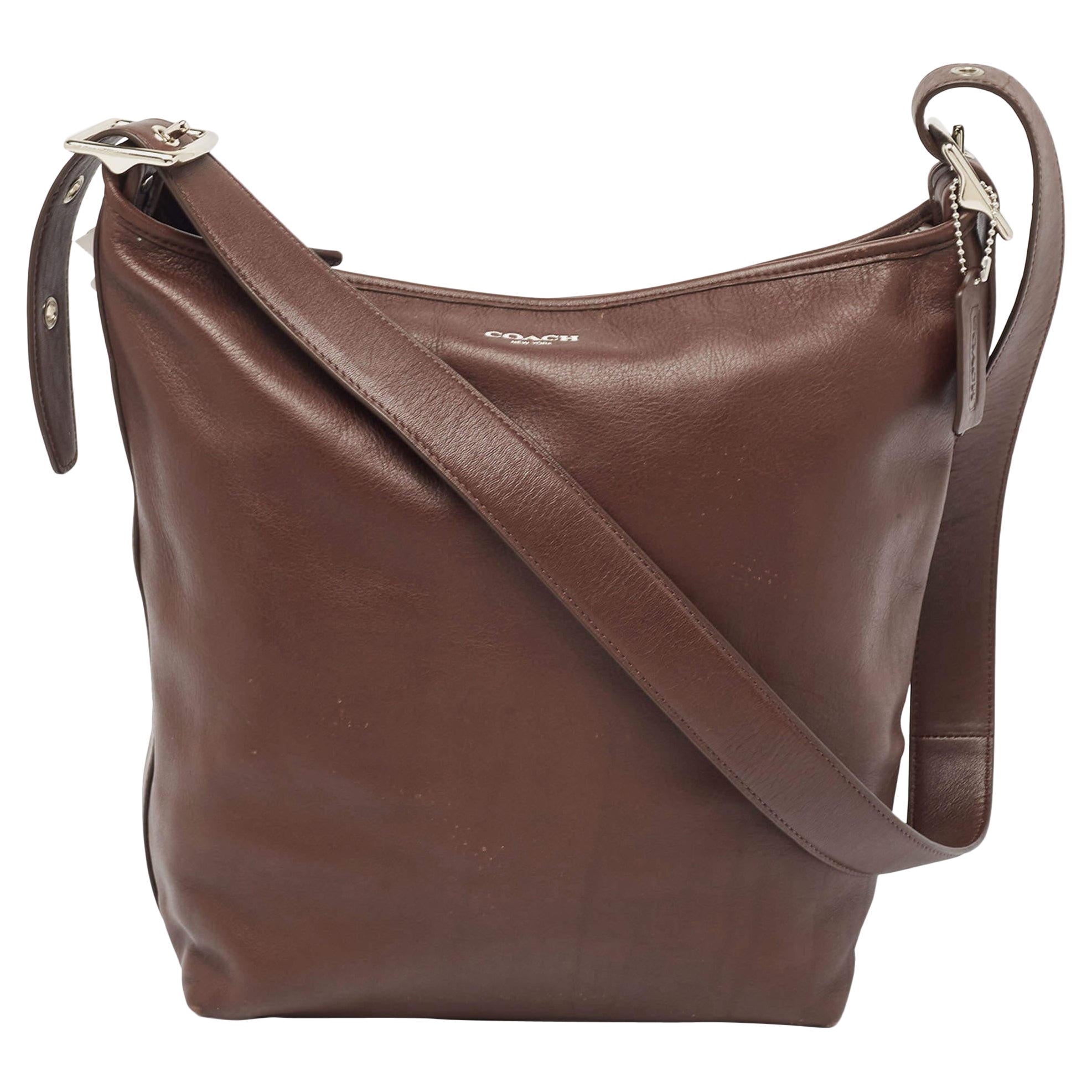 Coach Brown Leather Legacy Tassel Shoulder Bag