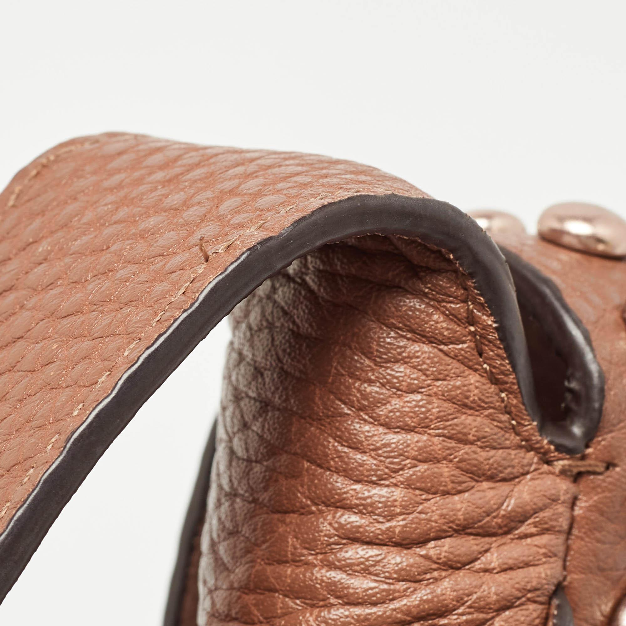 Coach Brown Leather Rivets Dakotah Crossbody Bag 2