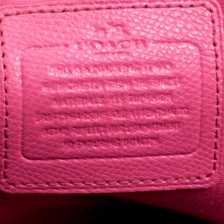 Coach Brown/Pink Leather Top Handle Bag For Sale at 1stDibs coach