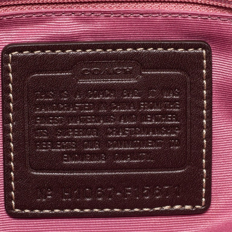 Coach Brown Signature Coated Canvas And Leather Holdall Boston Bag For