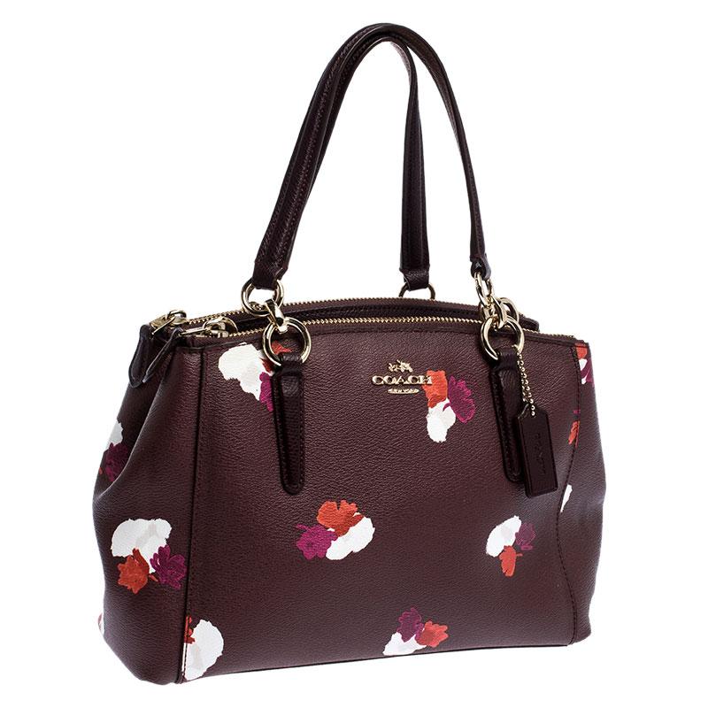 burgundy coach purse