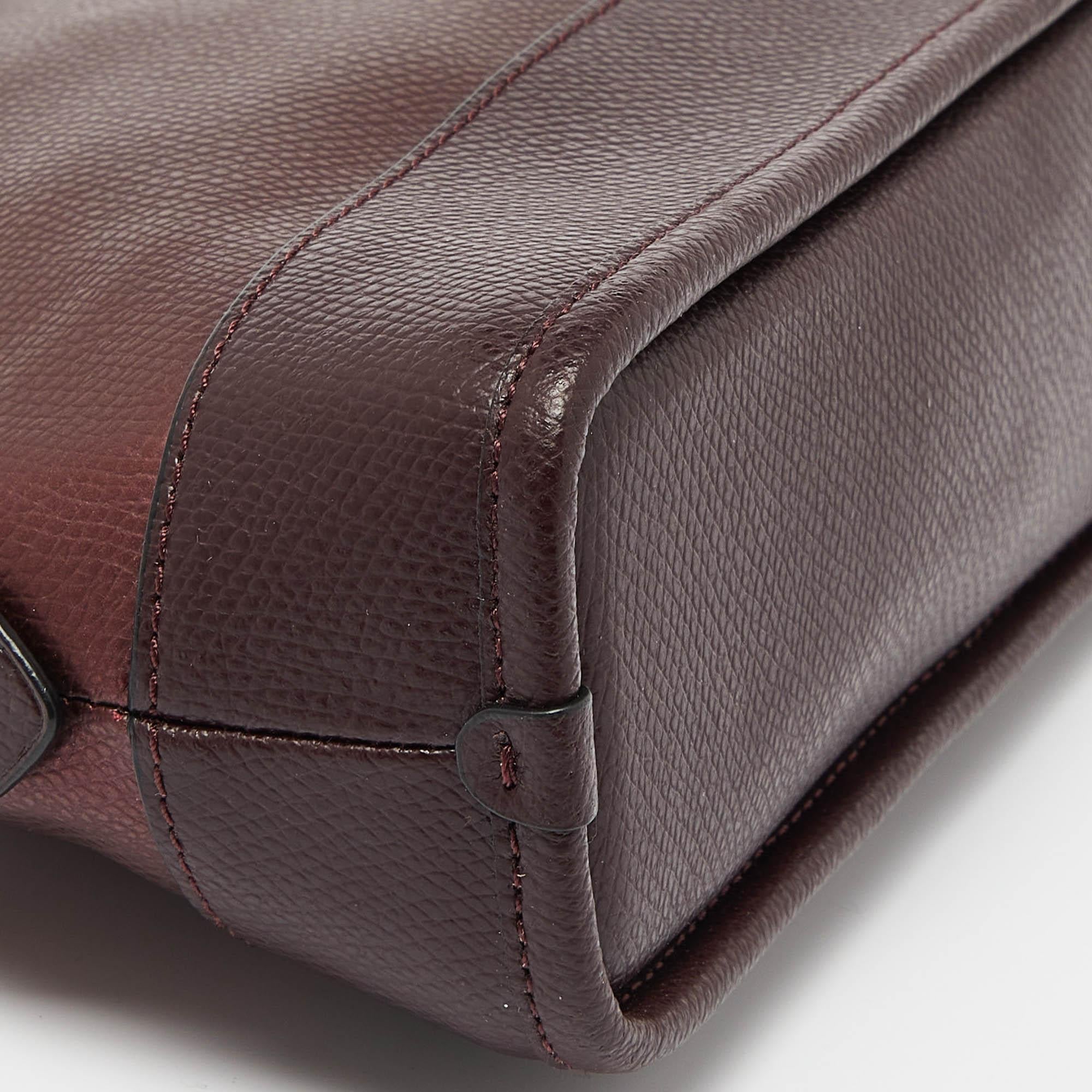 Coach Burgundy Leather Cora Dome Satchel 4